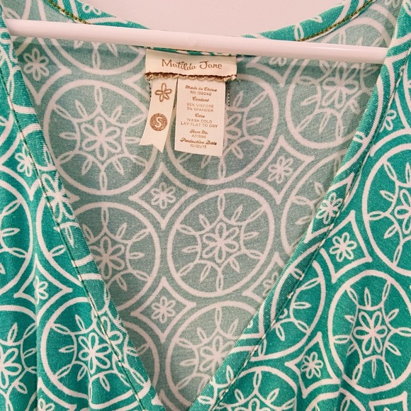 Matilda Jane hi-low green tank top tunic - S - Picture 3 of 4